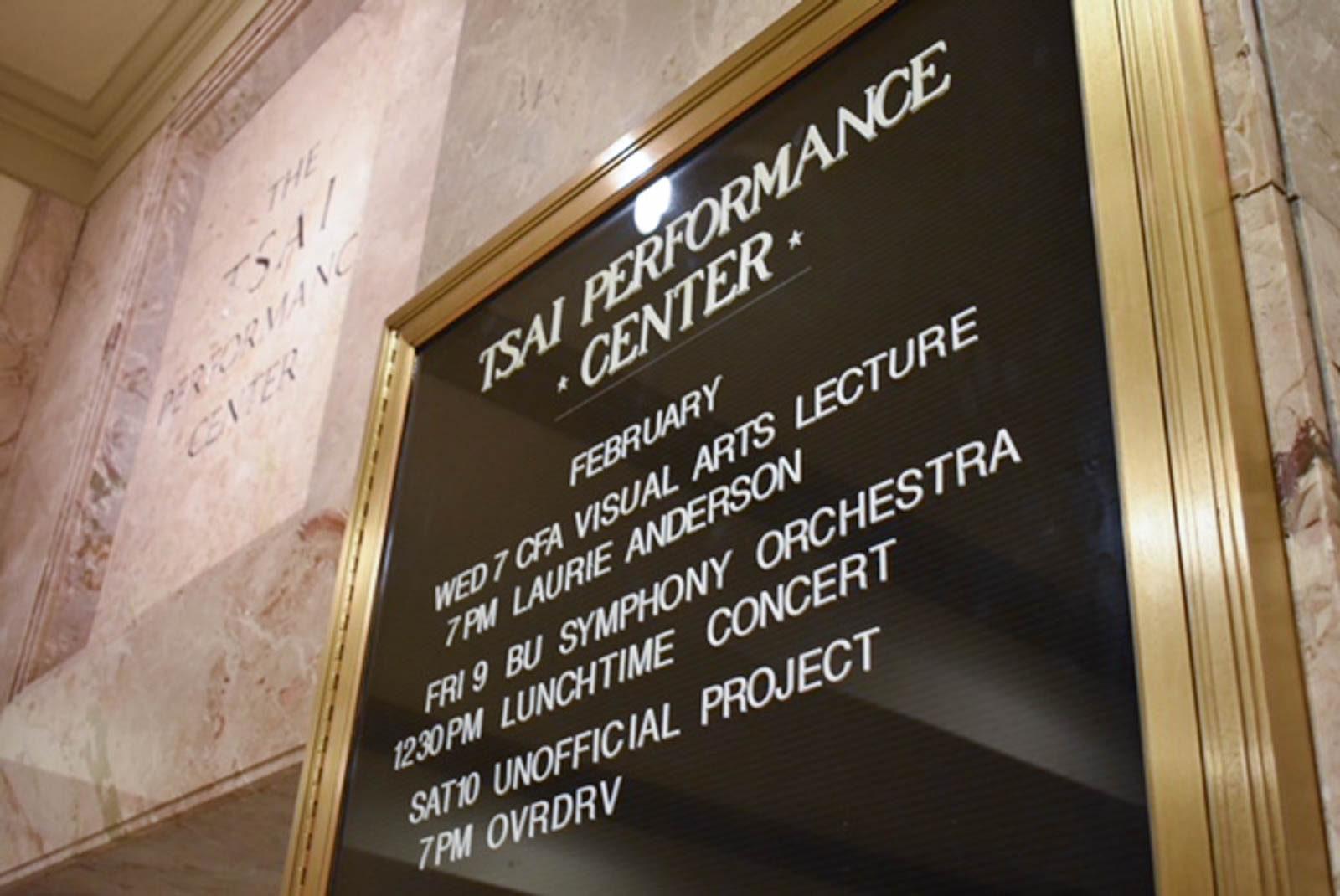 Laurie Anderson performed at the Tsai Performing Arts Center on Wednesday evening. PHOTO BY CAROLYN HOFFMAN ‘