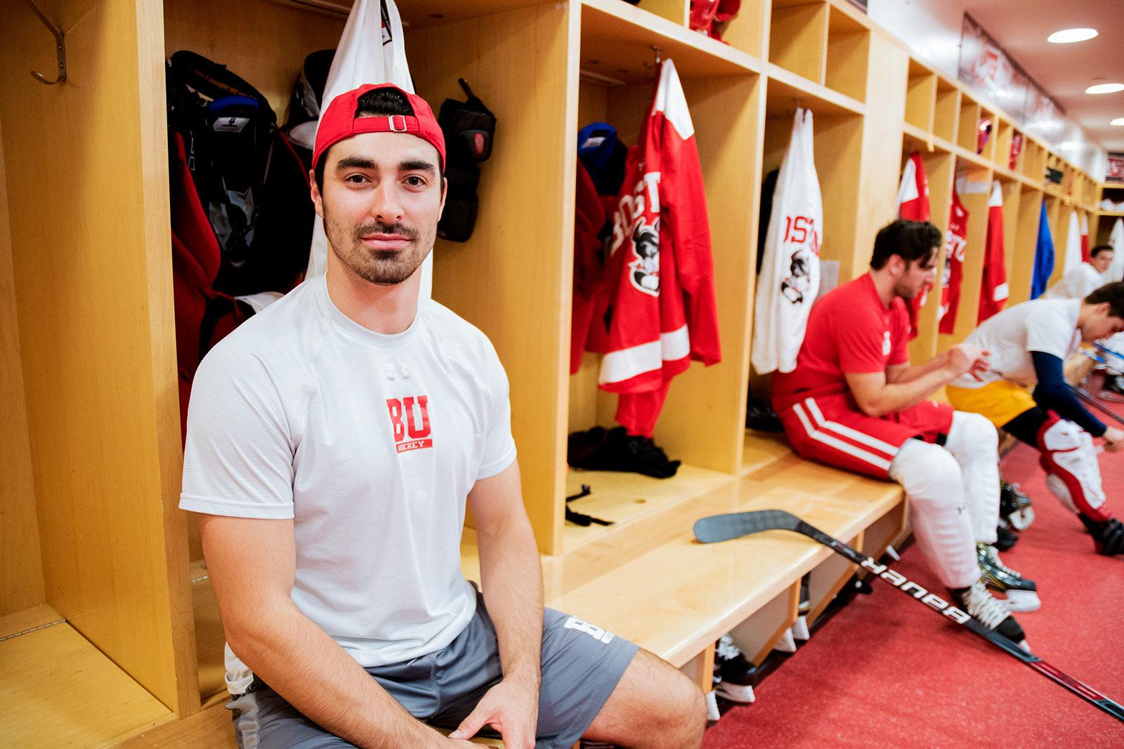 Brandon Hickey is aiming to lead the Terriers to the Frozen Four in Minnesota. PHOTO BY CHLOE GRINBERG/ DAILY FREE PRESS STAFF