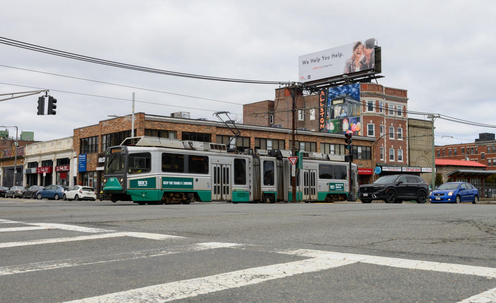 The corner of Harvard Avenue and Commonwealth Avenue. A lack of green spaces in Allston-Brighton is contributing to extreme heat in the area, making it one of the warmest neighborhoods in Boston. MOLLY POTTER/DFP PHOTOGRAPHER