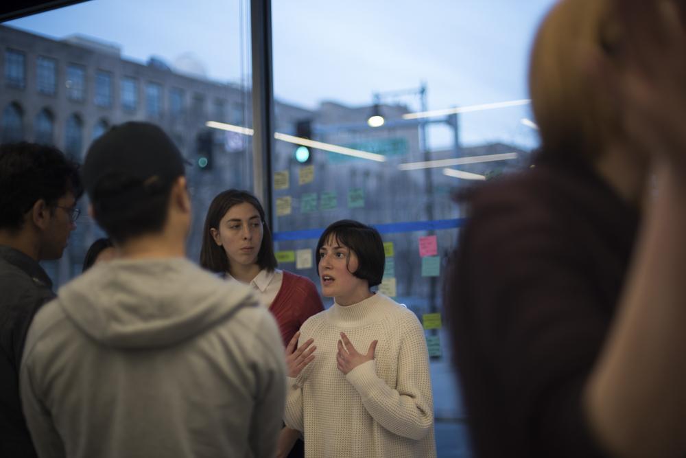 Natalie Odrich speaks at Opposites Attract, an Innovate@BU sponsored event, on Feb.13. PHOTO BY JACKIE ZHOU/ DAILY FREE PRESS STAFF
