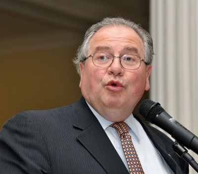 Speaker of the House Robert DeLeo speaks at a conference in 2011. Massachusetts lawmakers voted Thursday to eliminate term limits for the Speaker of the House. PHOTO BY GLENN KULBAKO/FLICKR