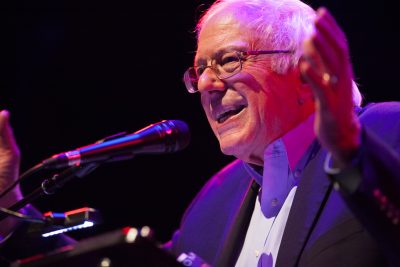 Sen. Bernie Sanders speaks at the Berklee Performance Center, discussing his book "Our Revolution" and responding to concerns about President-elect Donald Trump. PHOTO BY MIKE DESOCIO/ DAILY FREE PRESS STAFF