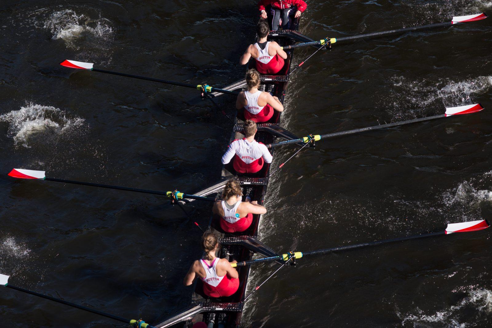 The BU rowing teams combined for five top-five finishes at the 52nd Head of the Charles Regatta. PHOTO BY MIKE DESOCIO/ DAILY FREE PRESS STAFF