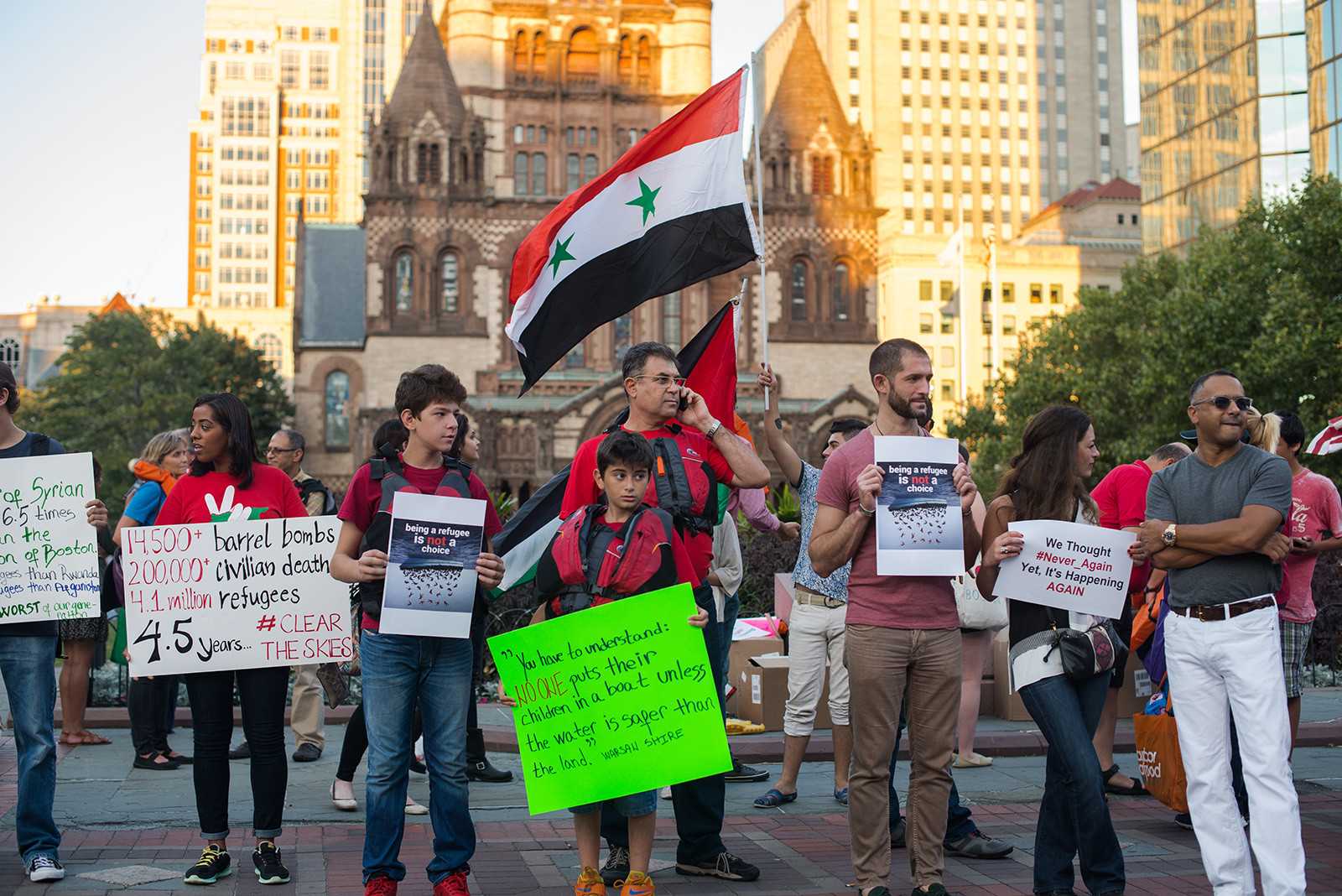 Boston area residents show solidarity with Syrian refugees