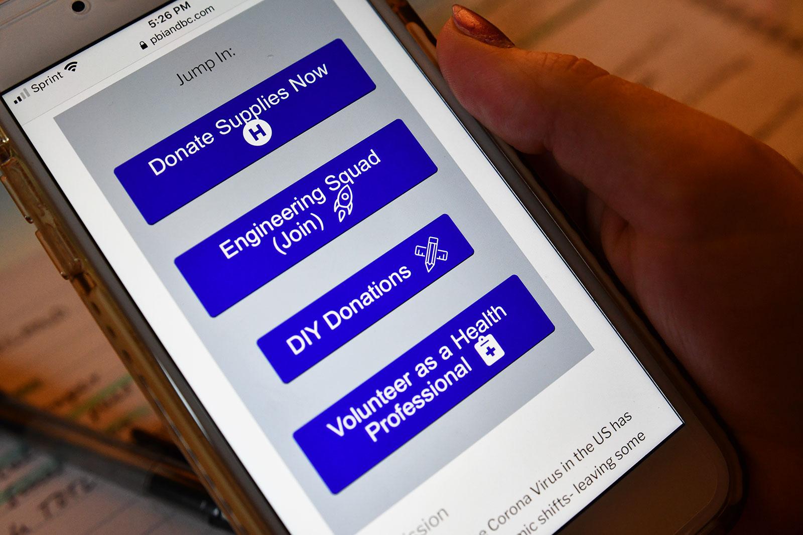 The Corona Virus Project, founded by Boston University Questrom School of Business alumnus Sarah Vancini, allows hospitals to post any supplies they are in need of and guides people to places to donate or volunteer. ILLUSTRATION BY AUSMA PALMER/ DAILY FREE PRESS STAFF