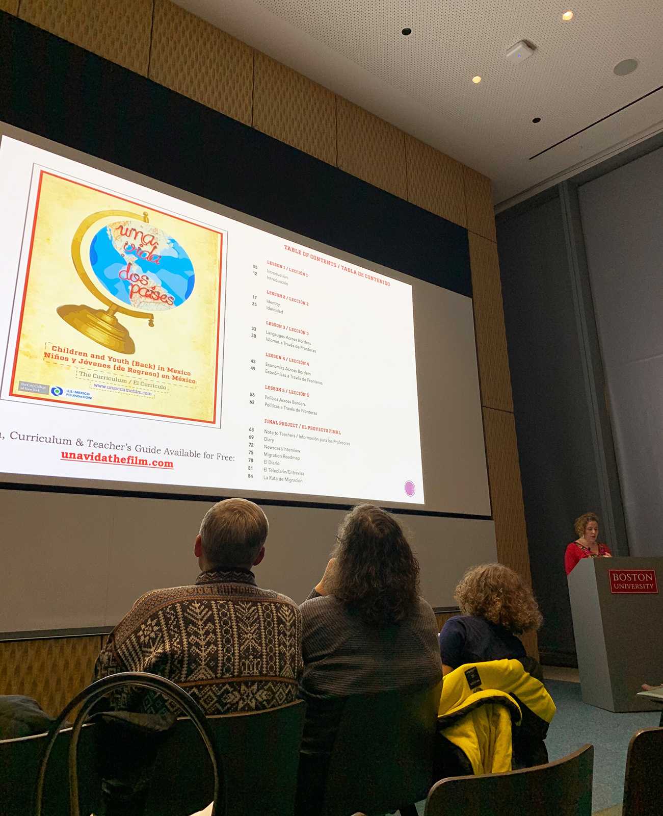 City College of New York Associate Professor in Language Tatyana Kleyn led a discussion on the current immigration conflicts on the U.S.-Mexico border at the Wheelock College of Education and Human Development Monday. IRENE CHUNG/ DAILY FREE PRESS STAFF
