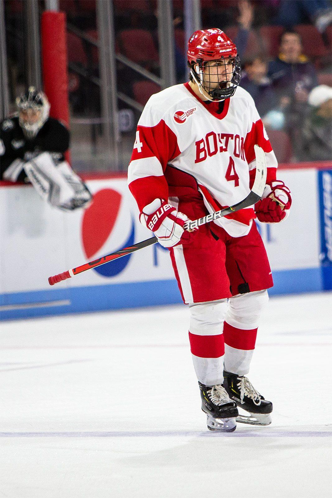 Junior defenseman David Farrance scored 5 goals in Boston University’s last series against Providence College this past weekend. MATTHEW WOOLVERTON/ DAILY FREE PRESS STAFF