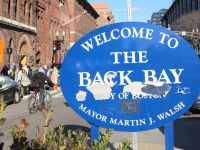 The sign for Back Bay.