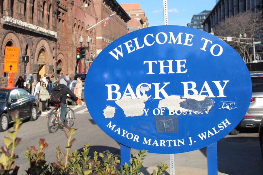 The sign for Back Bay.