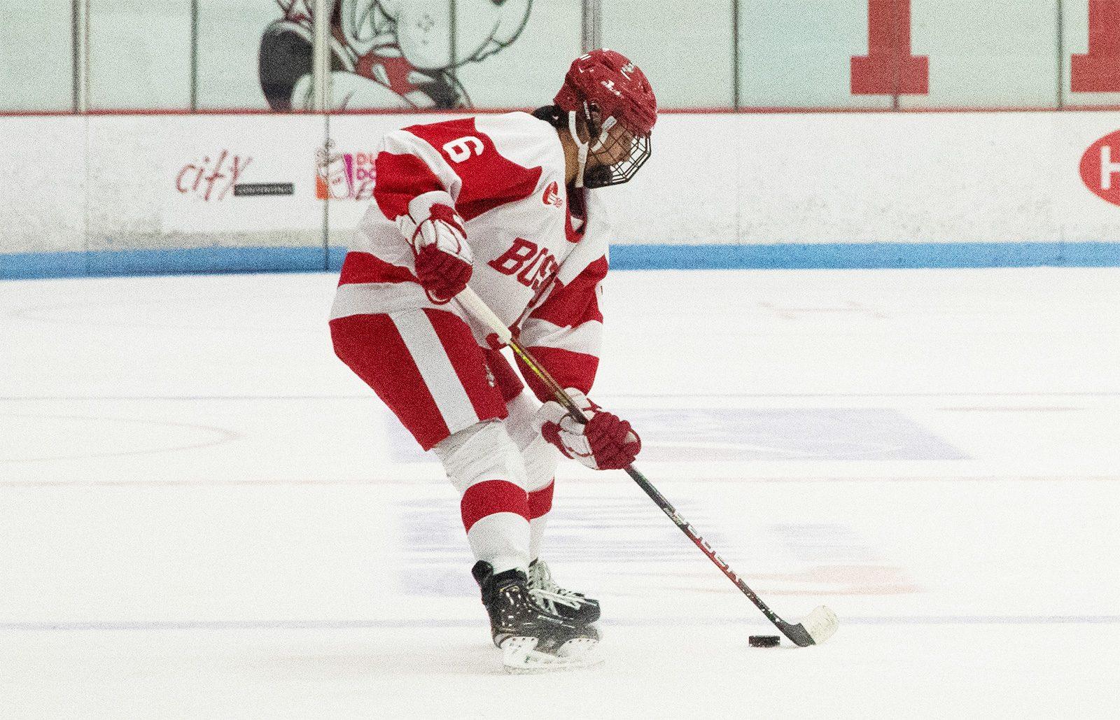 Freshman Nadia Mattivi is the only European player on the Boston University women’s ice hockey roster this season. RACHEL SHARPLES/ DAILY FREE PRESS STAFF