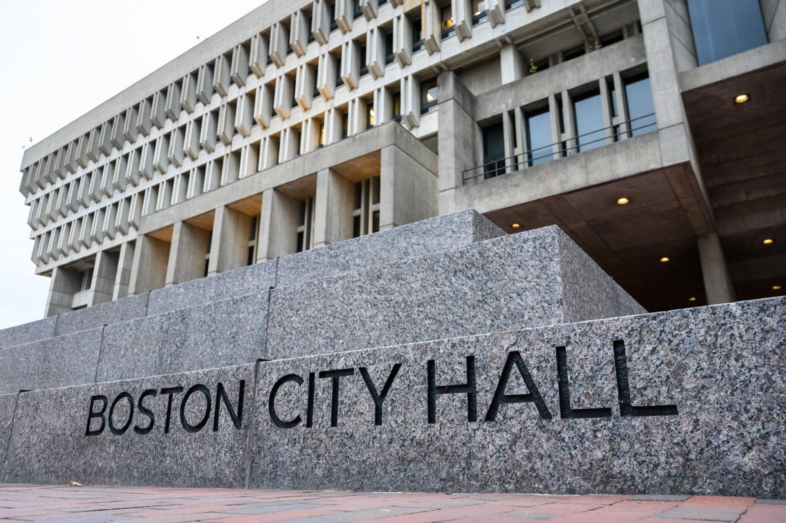 Boston City Hall. Councilors passed resolutions to recognize March 31 as Transgender Day of Visibility and March 16-22 as “Sunshine Week” and discussed how the city can hire people affected by federal layoffs. ANDREW BURKE-STEVENSON/DFP PHOTOGRAPHER