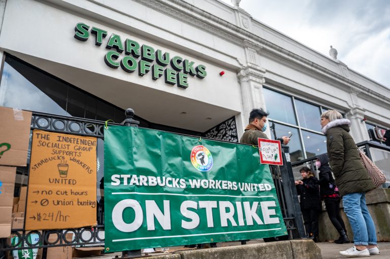 Commonwealth Avenue Starbucks on strike again during Red Cup Day The
