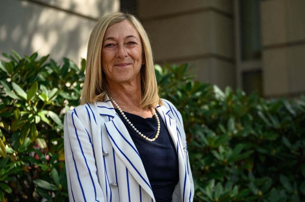 Susan Fournier, Allen Questrom professor and dean outside of Questrom on Thursday. Fournier is the school’s first academic dean in 40 years and its first ever female and first-generation meeting. ANDREW BURKE-STEVENSON/DFP PHOTOGRAPHER