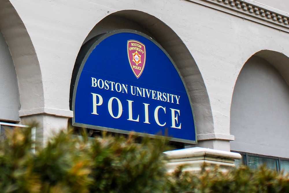 Boston University police station. This week’s crime logs include anonymous flower delivery, a car accident, stalking, larceny and disorderly persons. AMANDA CUCCINIELLO/DFP PHOTOGRAPHER