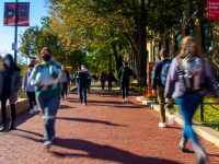 Students walking on Commonwealth Avenue
