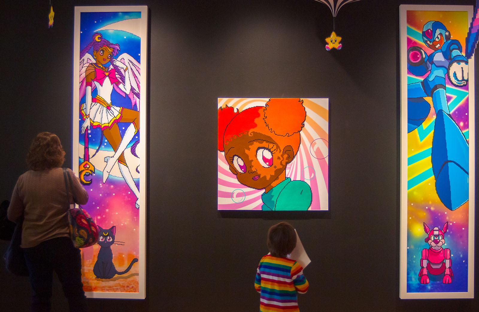 The “Game Changers” exhibit at the newly opened MassArt Art Museum features video game-inspired works by artists from around the world. CONOR KELLEY/ DAILY FREE PRESS STAFF
