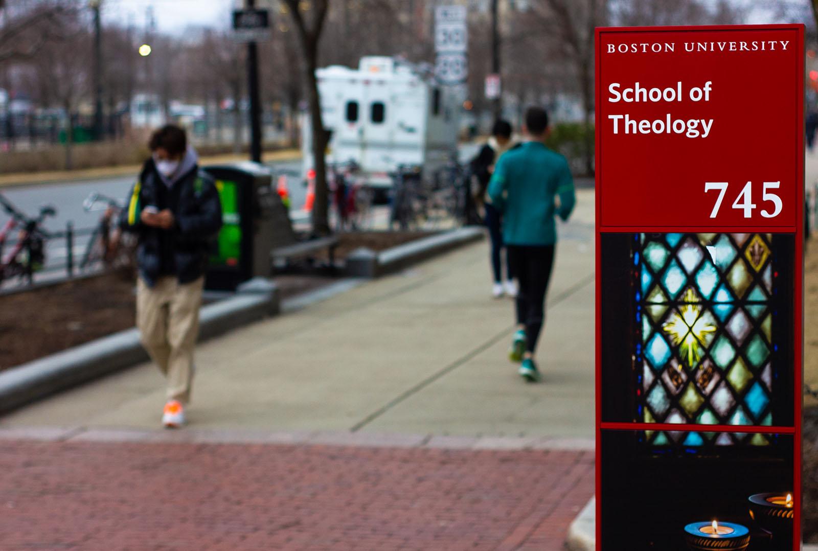 The Boston University student organization Seminarians for Solidarity with Palestine screened the documentary “The People and the Olive” at the School of Theology Monday, the first of four film screenings this semester. CONOR KELLEY/ DAILY FREE PRESS STAFF