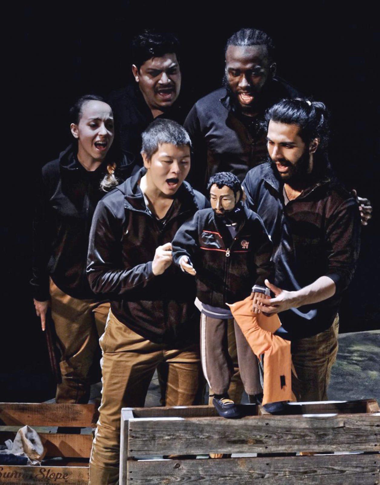 Sandglass Theater performed a puppet show titled “Babylon: Journey of Refugees” at Suffolk University’s Puppet Showcase Theater. COURTESY OF KIQE BOSCH 