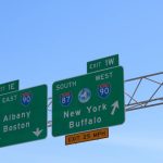 Leaving Boston Highway signs