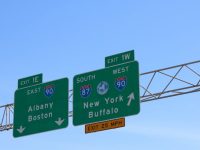 Leaving Boston Highway signs