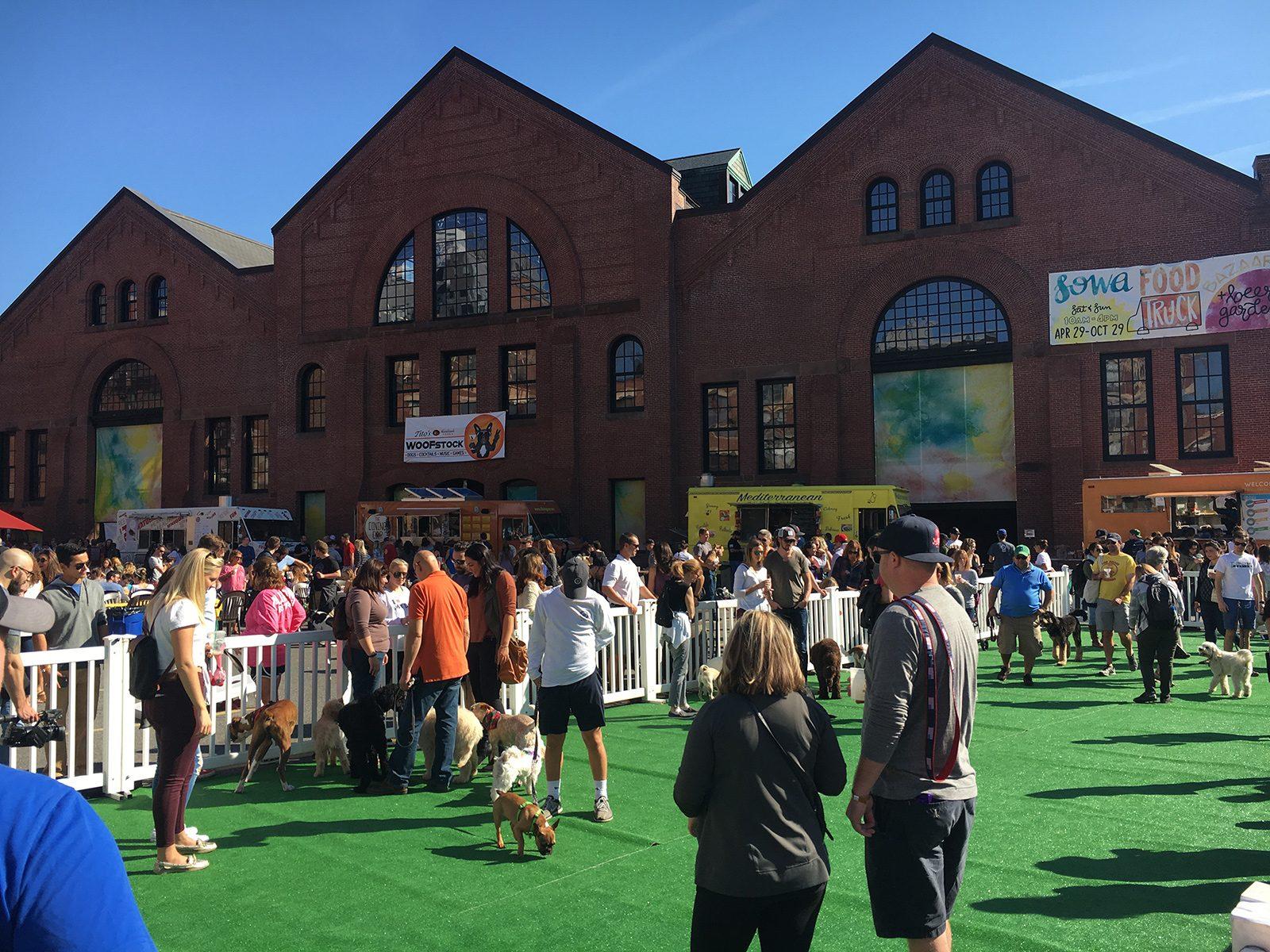 The SoWa Open Market in 2017 on Harrison Avenue in South Boston. Open every Sunday from May to October, SoWa highlights local artists and businesses in Boston alongside food trucks and a beer garden. COURTESY OF SOWA BOSTON