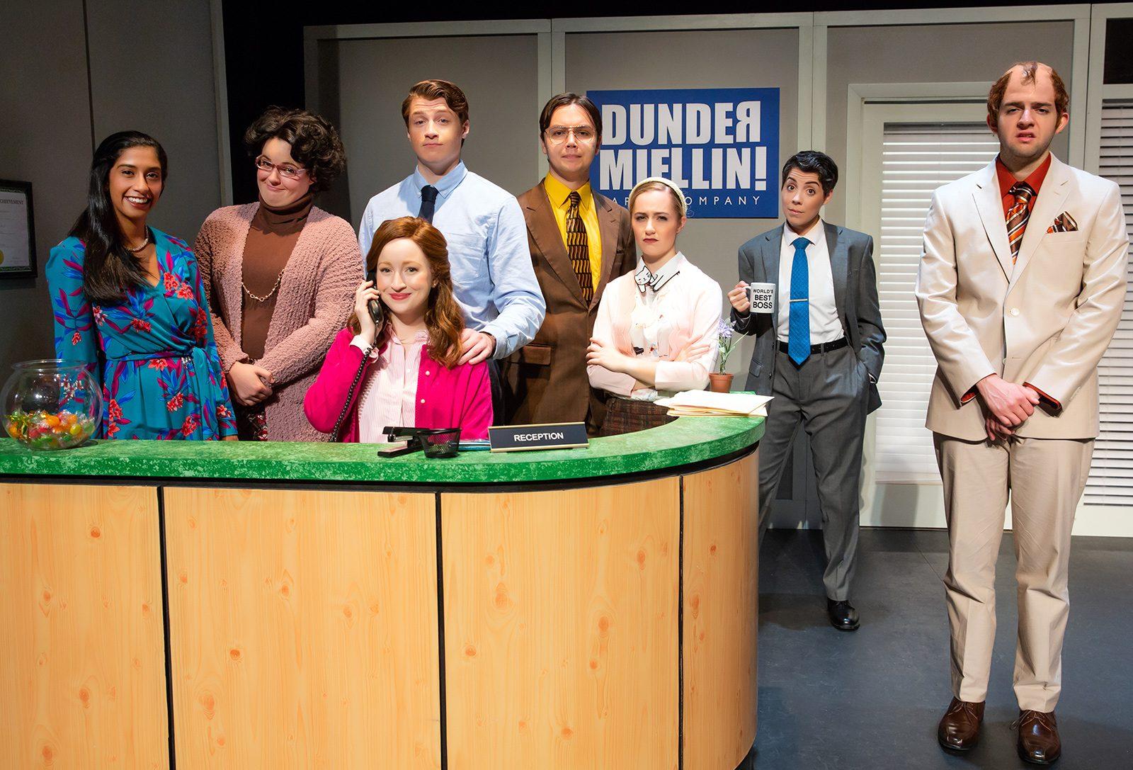 The cast of “The Office! A Musical Parody,” which is showing at the Boston Center for the Arts until Dec. 1. COURTESY OF JENNA KASSUL