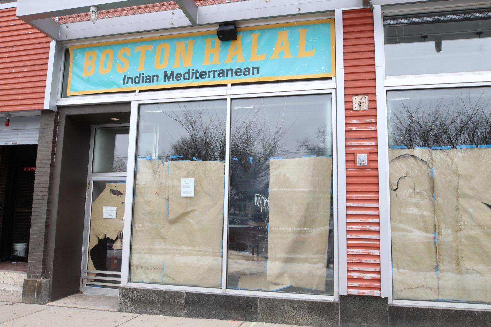 Boston Halal Indian Mediterranean location in West campus. The restaurant will open its doors this spring, taking over the former Blaze Pizza space. SARAH CRUZ/DFP PHOTOGRAPHER 