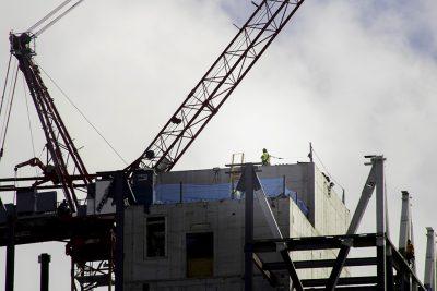 Construction site of the Center for Computing and Data Sciences