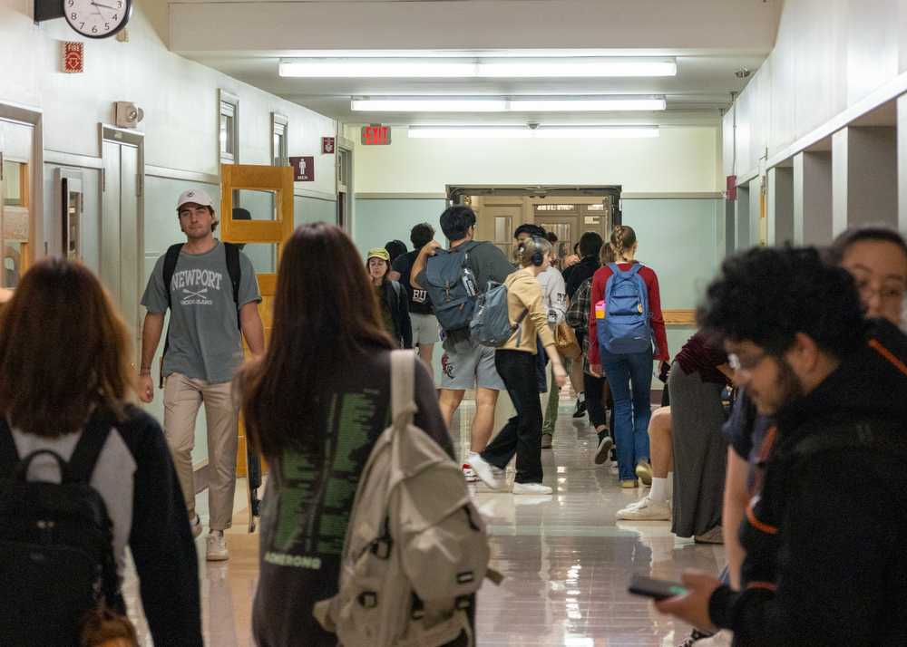 People walk through the hallways of the College of Arts and Sciences. A new public speaking class in CAS is scheduled to become available for the Spring 2024 semester. MATTHEW EADIE/DFP PHOTOGRAPHER