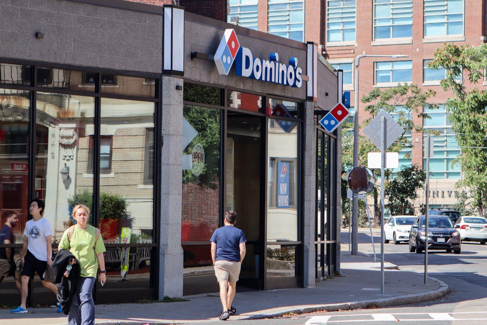 Domino’s Pizza on Park Drive. BU Dining Services discontinued the use of dining and convenience points at Domino’s in South Campus due to declining usage. RACHEL FEINSTEIN/DFP PHOTOGRAPHER