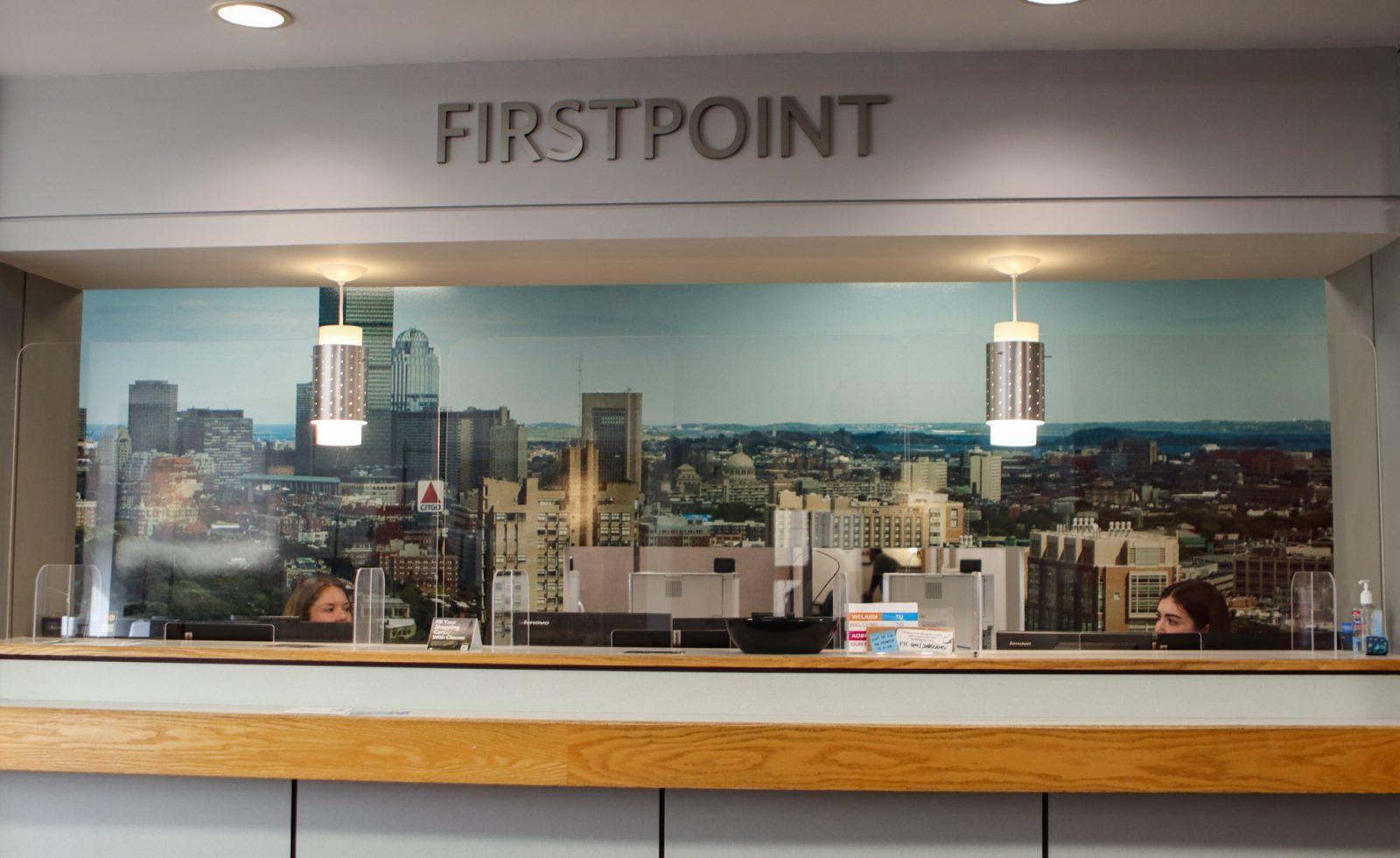 Front desk at Boston University’s FirstPoint Student Service Center. After the end of a year-long grace period protecting federal loan borrowers, students and parents feel uncertain and concerned. RACHEL FEINSTEIN/DFP PHOTOGRAPHER
