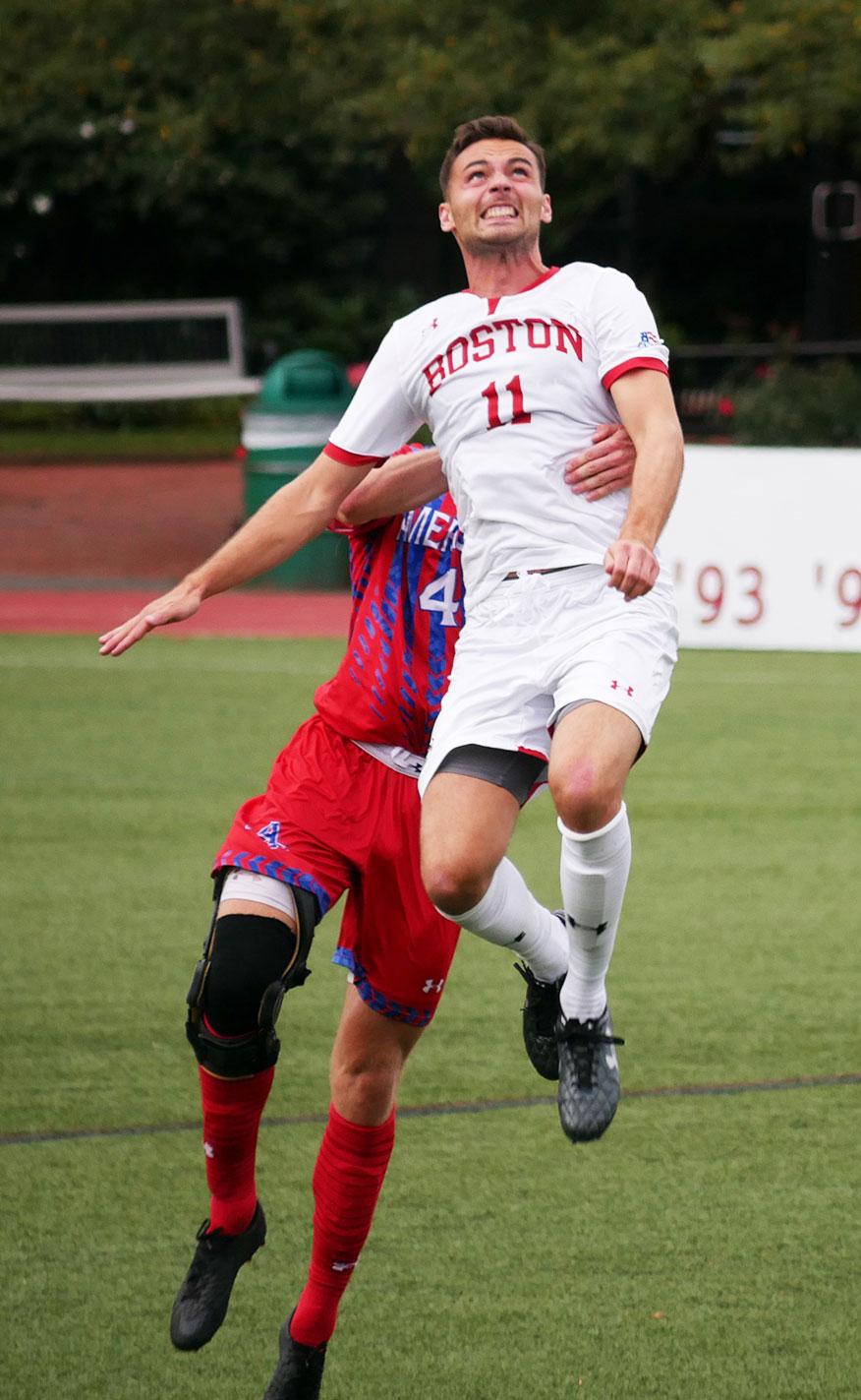 Sophomore Kari Petursson in a September 2018 game against American University. Petursson scored his first goal of the season in the loss to Lafayette College on Sunday. FELIX PHILLIPS/ DFP FILE