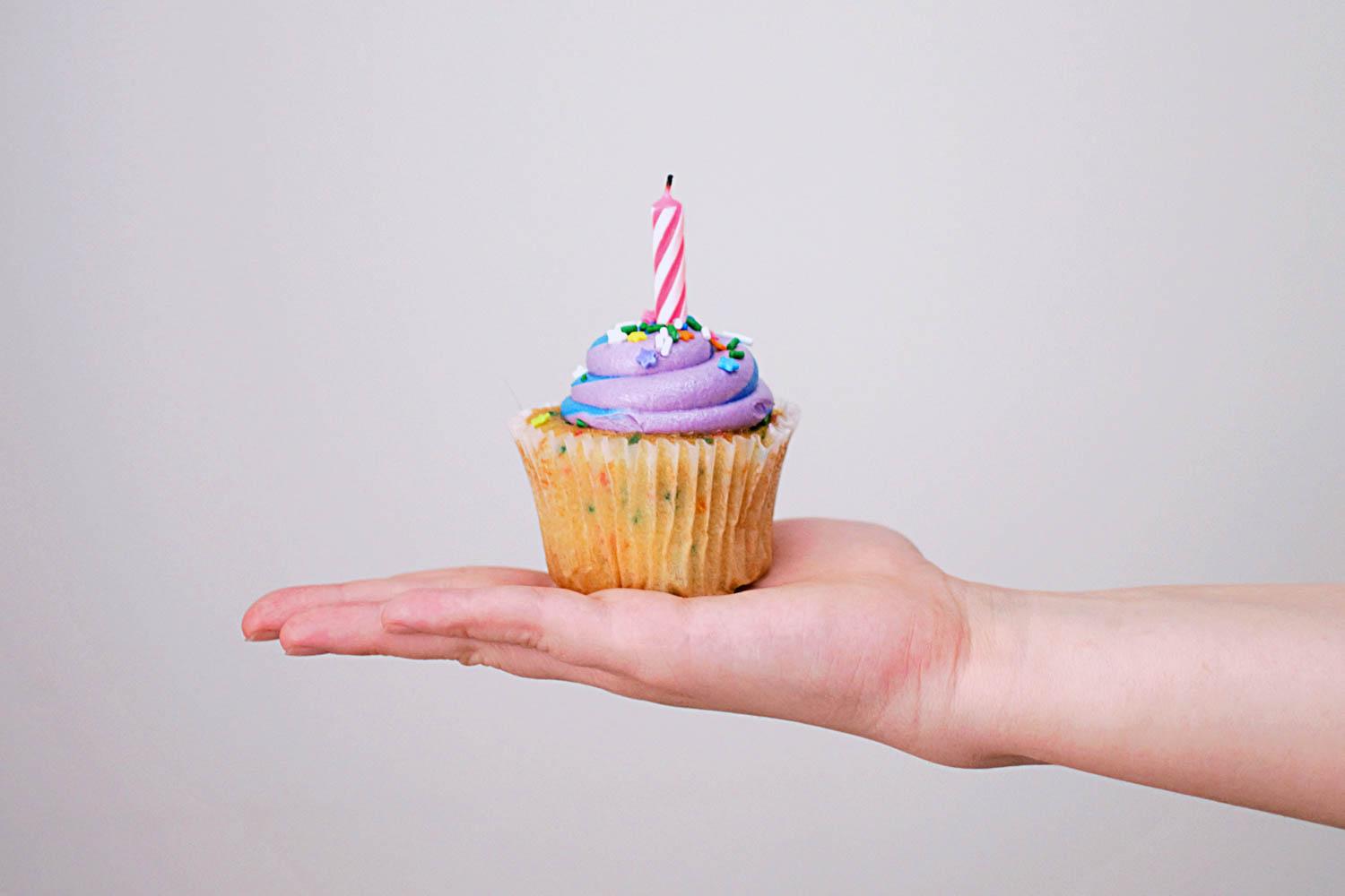 cupcake with candle