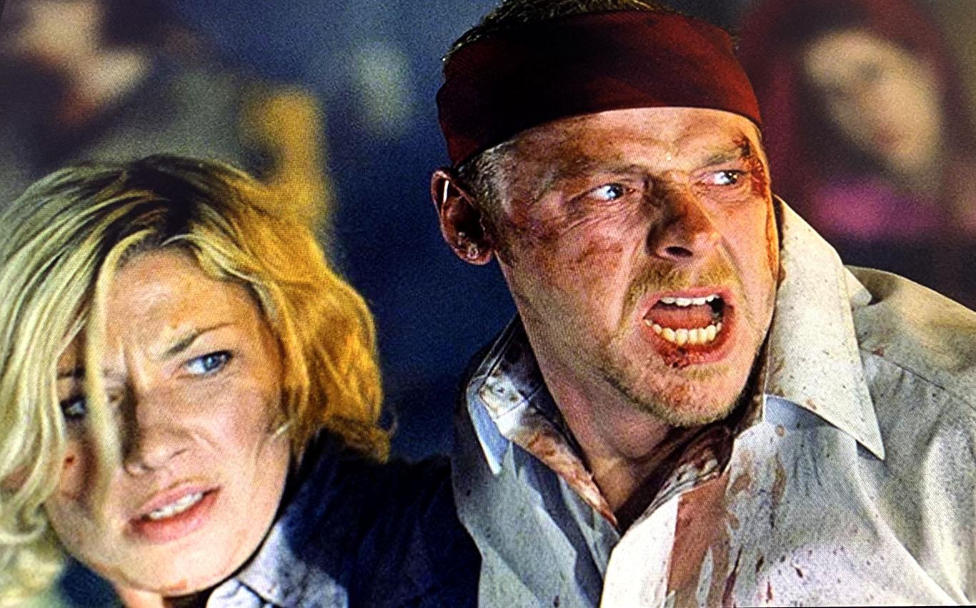 A scene from “Shaun of the Dead.” Director Edgar Wright’s debut film makes for a unique union of comedy and horror, strengthened by witty dialogue and trademark visual comedy. ILLUSTRATION BY CONOR KELLEY/ DAILY FREE PRESS STAFF
