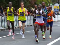 2021 Boston Marathon runners