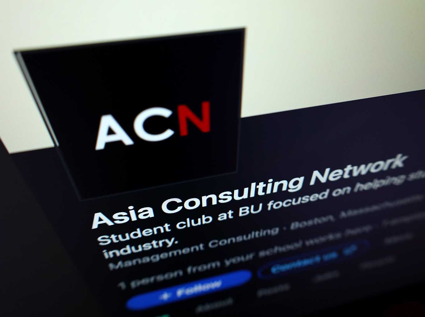 The Asia Consulting Network profile on LinkedIn. The newly formed club aims to improve access to career resources for international students from Asia if they return to their home countries after graduation. ILLUSTRATION BY CONOR KELLEY/ DAILY FREE PRESS STAFF
