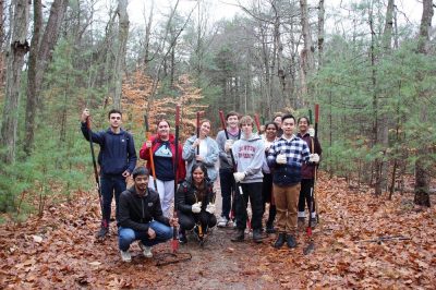 The Alternative Spring Break program on a team retreat.