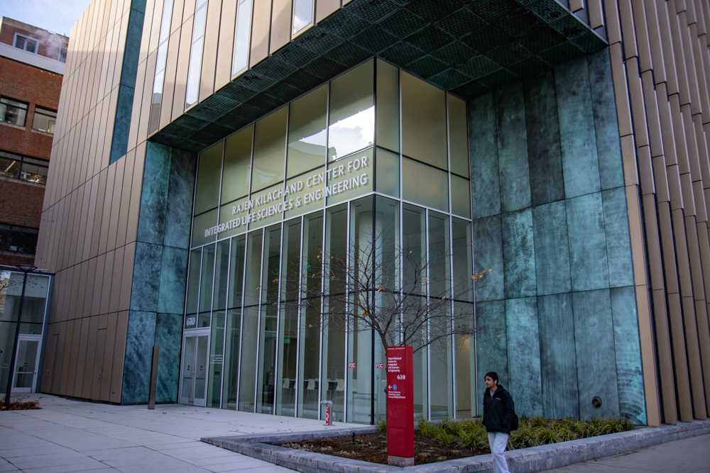 Kilachand Center for Integrated Life Sciences &amp; Engineering, where the Center for Systems Neuroscience is located. CSN is open to multidisciplinary faculty research on a wide range of topics such as Alzheimer’s disease, the brain’s role in memory function and the connection between animal and robotic navigation. KATE KOTLYAR/DFP PHOTOGRAPHER