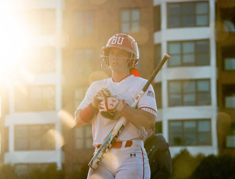 Junior outfielder Lauren Keleher walking off the field after the game.