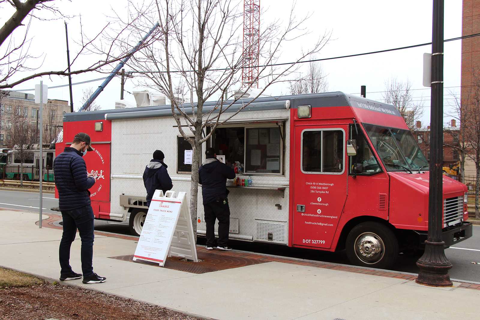 Chick-Fil-A will operate a food truck in front of the College of Communication every Wednesday until 6 p.m. during the Spring semester. THALIA LAUZON/ DAILY FREE PRESS STAFF