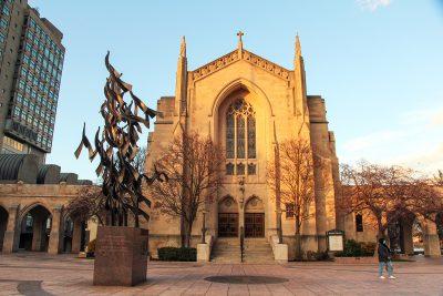 Martin Luther King Jr statue at Marsh Chapel