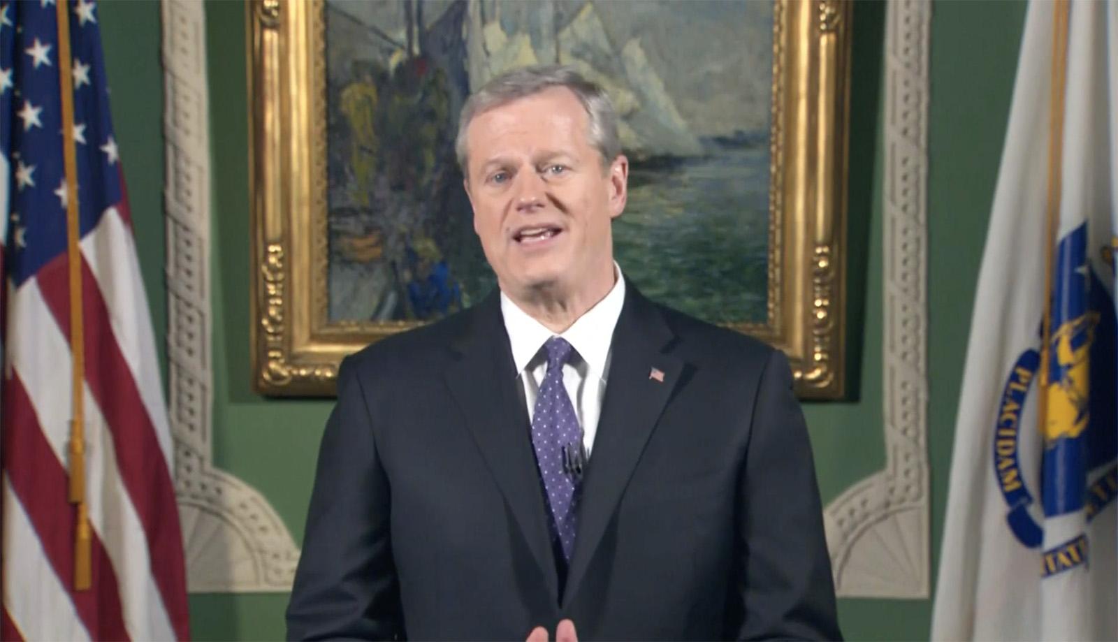 Massachusetts Gov. Charlie Baker discussed COVID-19, the economy, racial injustice and other issues during his annual State of the Commonwealth speech Tuesday. THALIA LAUZON/ DAILY FREE PRESS STAFF