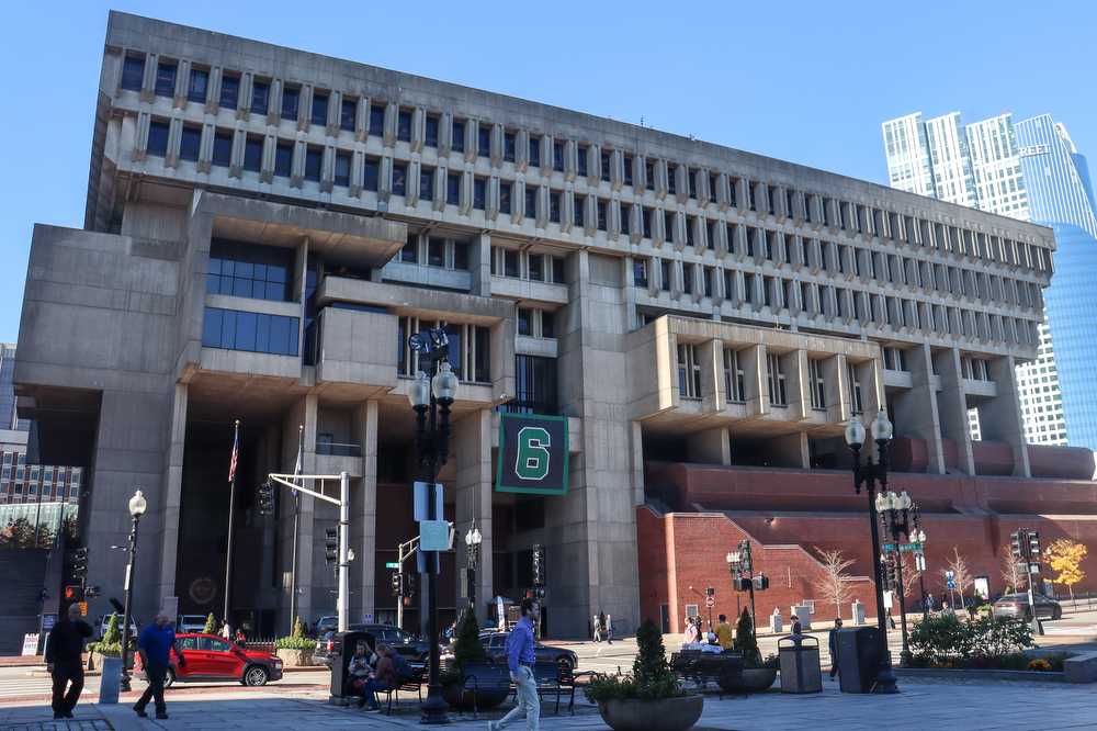 Boston City Hall at Congress Street on Nov. 2. After a postponed vote, a City Council meeting on Wednesday passed a redistricting map. YITONG LI/DFP STAFF