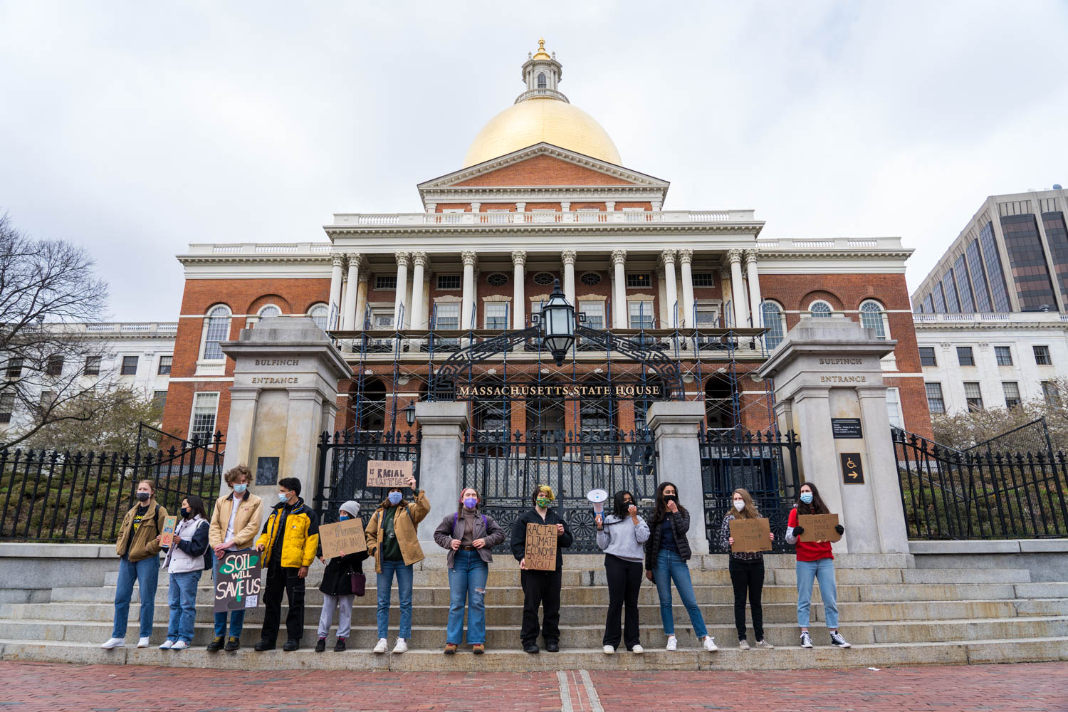 Climate Strike outside of Massachusetts State House