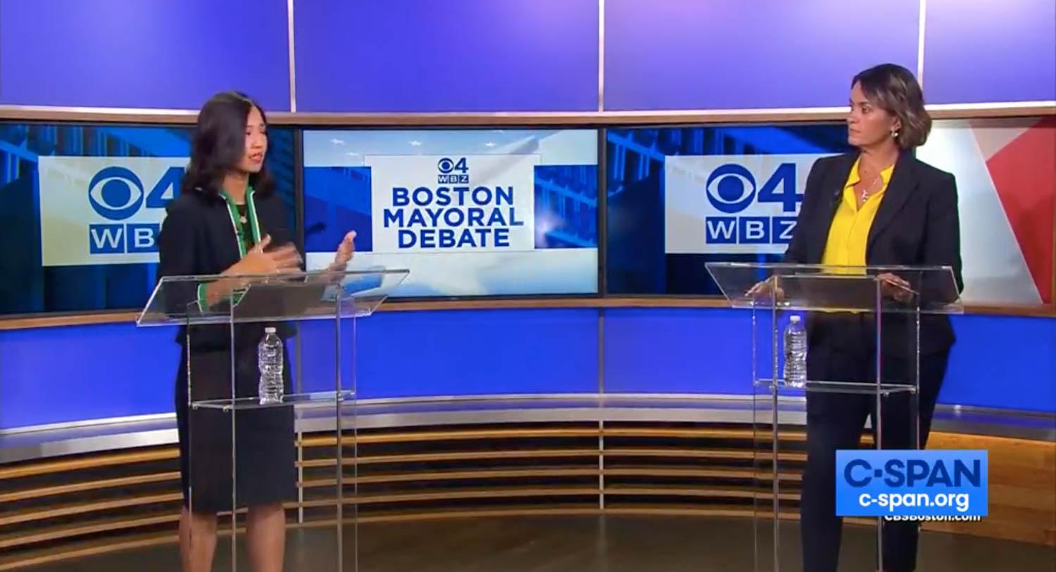 Wu and Essaibi George debating