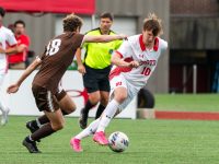 Boston University graduate student Colin Innes during a match against Lehigh on Sept. 16.