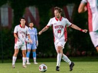 Graduate student midfielder Colin Innes during the game against Boston College on Sept. 20, 2022