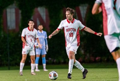 Graduate student midfielder Colin Innes during the game against Boston College on Sept. 20, 2022