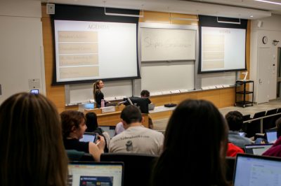 A Student Government meeting on April 10.