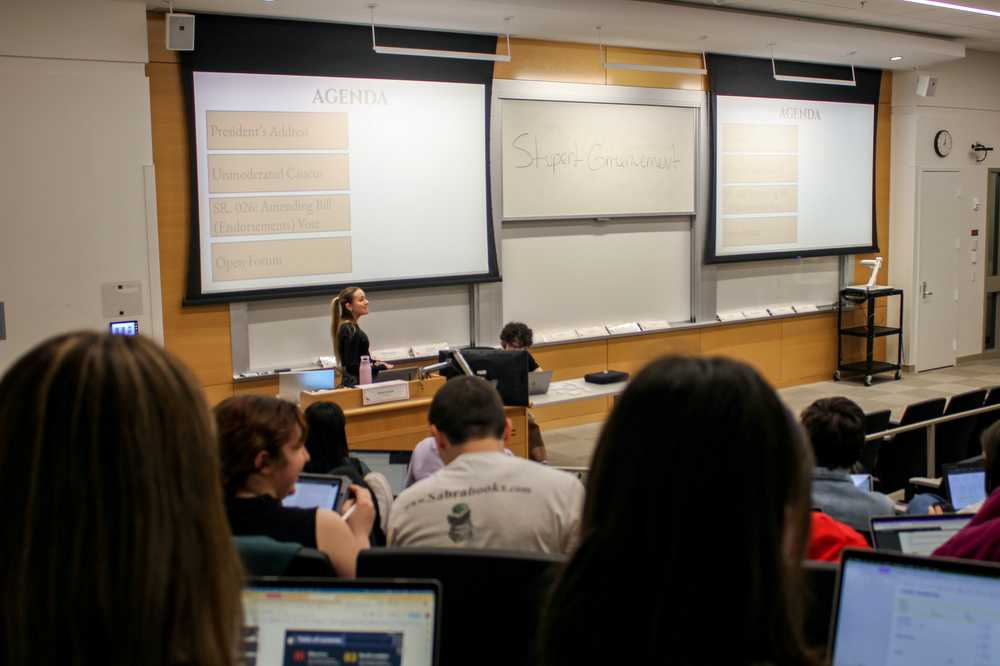 Monday’s Student Government meeting